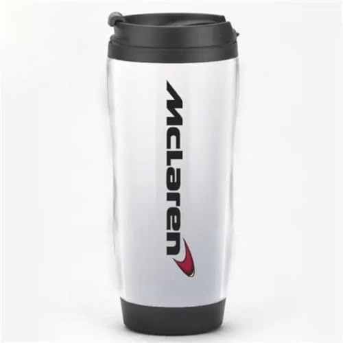 LFXLDS Mug Isotherme pour McLaren P1,avec Logo Embleme Acier Inoxydable Thermos Tasse à Café Voyage avec Couvercle Etanche Voiture Cadeau Voiture pour Hommes Femmes,White