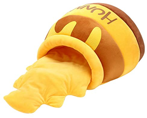 Miskall Lit Grotte pour Chat Doux et Mignon, Maison pour Animaux de Compagnie en Forme de Pot de Miel Chaud pour Chiot