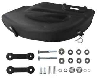 Kit de cubierta de mantillo de 46 pulgadas para cubierta de tractor de césped Craftsman modelo 917, compatible con 532406581 525405001, incluye accesorios de montaje, cubierta de plástico negro y