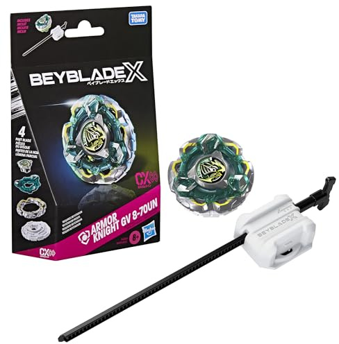 Beyblade X Fortress Knight GV 8-70UN CX Infinity Starter Pack Set, Takara Tomy Kreisel (Abwehr-Typ) und Starter, Kampfkreisel Spiel, Spielzeug, ab 8 Jahren