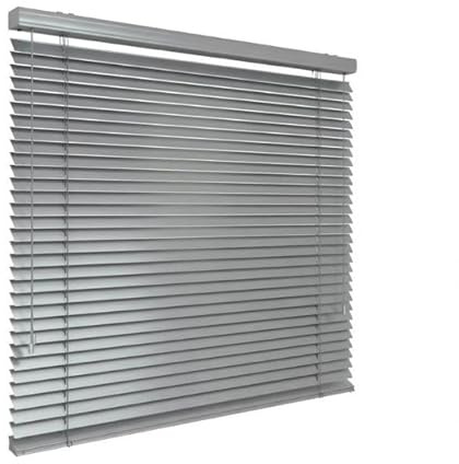 time4blinds – Persienner Fönster Inomhus – Aluminiumspersienner – 2000x1500mm, Höger Styrning – med Lameller 50mm – Montering på Vägg Eller Tak, med Borrning – för Hemmet & Kontoret – Silver