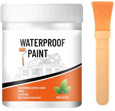 Genérico Pintura Metal | 300 g Revestimiento Antioxidante Impermeable de Secado Rápido, Con Pincel Pintura Metal Puerta | Protección Barandillas Portales Cercas Buzones