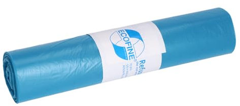 Ecofine – Bin Bags 120 Litre | 25my 700x1100 mm | Yellow | Pack of 25/Roll Rubbish Bin Liners-Decorative Refuse Sacks Bin Bags Rubbish Bag Sack