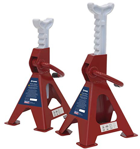 Sealey Vs2002 Axle Stands 2Tonne Capacity Per Stand 4Tonne Per Pair Ratchet Type