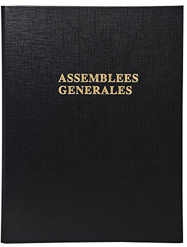 Exacompta - Réf. 539E - Carton de 10 Reliures registres 32x25cm 4 anneaux Assemblées Générales -