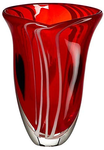 Glasvase Dekoration Glaselement Vase Sumatra Exotica 25,5cm rot