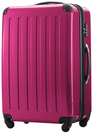 Hauptstadtkoffer Alex - Erweiterbarer Hartschalenkoffer 75 cm (119 L) mit TSA-Schloss – robuster Trolley-Reisekoffer mit 4 Doppelrollen, Magenta