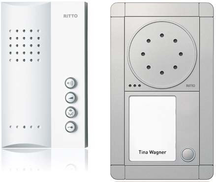 Ritto Portier Audio Set Freisprechstelle 1 WE, inklusive 50 Plus Punkte, Silber/weiß, RGE1891320