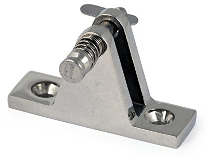 wellenshop Verdeckbeschlag gerade 90°. Basis mit Gabel und Federspanner Halterung Befestigung Bimini Sonnenverdeck Bootsverdeck Persenning