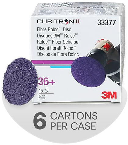 3M Cubitron II Roloc Fibre Disc 786C, 33377, 2 in (50 mm), 36+, 15 discs per carton