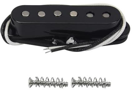 FLEOR bobina singola Pickup ST Alnico 5 Pickup per chitarra al manico sfalsati per SQ Chitarra elettrica, nera