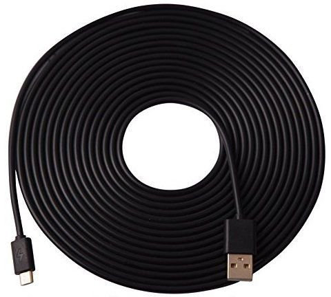 OMNIHIL Replacement USB Extension (10m) High Speed 2.0 Micro USB Cable for Ring Stick Up Cam