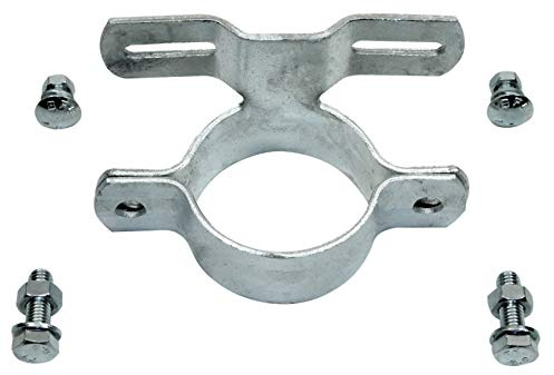 SN-TEC Schildhalterung/Schilderhalter/Schilderschelle/Masthalterung verzinkt für Pfosten-Ø 56-62 mm, Befestigungsabstand Schild 50-100mm (Mengenauswahl möglich) (10)