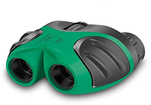 BIBOYELF Binocolo per Bambini, Binocolo Compatto Teen Boy Compleanno Regali Regali Ragazzi Giocattoli 3-12，Telescopio da Ragazza di 4-14 Anni per Esplorare All'Aperto(Verde)