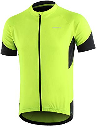 BERGRISAR Cykeltröja för män kortärmad MTB jersey andningsbar snabbtorkande mountainbike cykelkläder BG650, gRÖN, XXL