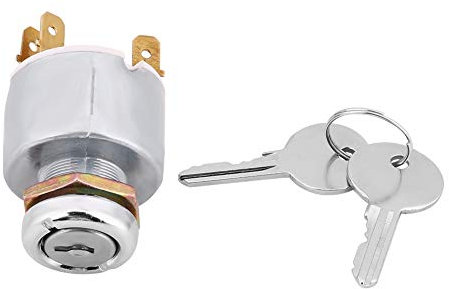 Interruptor Arranque Moto, Interruptor de Encendido con 2 Llaves Interruptor de Arranque del Motor SPB501 para la mayoría de los Automóviles Motocicletas y embarcaciones Tractor