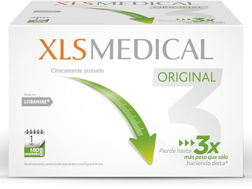 XLS Medical Original Pack 1 mes de tratamiento (180 comprimidos) Pierde hasta 3 veces más peso que sólo haciendo Dieta