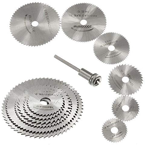 Easy to use 6 Pcs HSS Metal Circular Saw Disc Wheel Blades Cut Off Drill Rotary Tools Fine Precision Cuts for Small Cut Off Jobs Ideal for in softwood, Hardwood, (Blade Length : Silver)