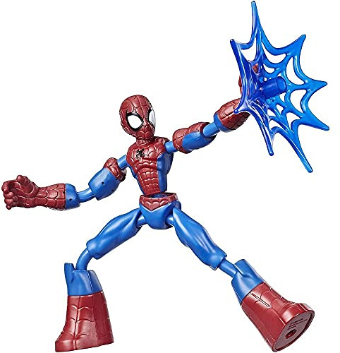 Marvel E7686 biegbare und bewegliche Spider-Man Action-Figur, 15 cm große bewegliche Figur, enthält Netz-Accessoire, für Kids ab 6 Jahren