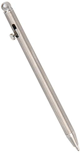 CHICIRIS Mini Penna a Sfera, Penna in Titanio Puro Durevole Penna Portachiavi Leggera Portatile Multifunzionale Strumento di Scrittura a cancellazione Liscia(Argento)