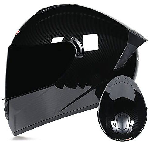 Helm Motorradhelm Integralhelme,Erwachsene Motorradhelm Modularer Helm mit Doppelvisier Roller-Helm,ECE-Zertifiziert für Mountain Radsport Moped Chopper Scooter-Fullface-Helm F,XL=61-62cm