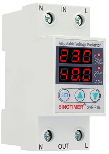 Ailao Stabilizzatore di Tensione 230V Scaricatore di Sovratensione Protezione Sovratensione Regolabile Monofase Intelligente per Elettrodomestico per Ufficio Protezione Della Casa (40A)