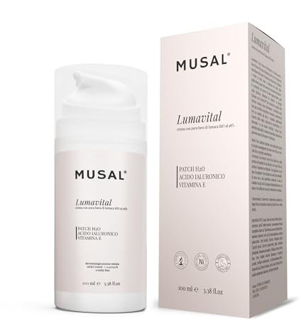 Musal 100ml Crema Viso Bava di Lumaca Bio al 98%, Acido Ialuronico e Vitamina E, Crema viso Idratante antimacchie e Antirughe per pelli sensibili grasse e secche.
