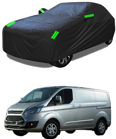 Abdeckplane Passgenaue Auto für Ford Transit Custom 2012-2023 2024 (Short Wheel Base) Allwetter 100% Wasserdicht Atmungsaktiv Autoabdeckung Autoplane Vollgarage Outdoor Zubehör