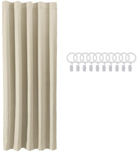 JEMIDI Tenda Termica Isolante Freddo - Tende Termiche Isolanti Interni Moderne - Pannelli Oscuranti Finestre - da Interno con Anelli e Gancetti - per Casa Soggiorno Camera da Letto