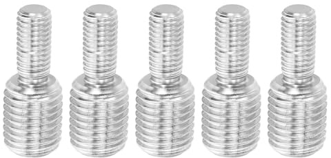 PATIKIL M12 x 1.75 auf M20 x 2.5 Doppel Ende Gewindebolzen Schraube, 5 Stück 304 Edelstahl Stangenbolzen Gewinde Reduzieradapter für Möbelbeschläge, 50mm lang