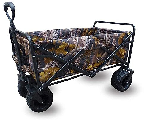 CRBUDY Trolleys, 4-Rad-Strandwagen, Klappwagen, G-Arden-Wagen, G-Arden-Trolley, robuster, Faltbarer Ziehwagen, Handwagen, Klappwagen, Wagen, LKW, Schubkarre/B (C)