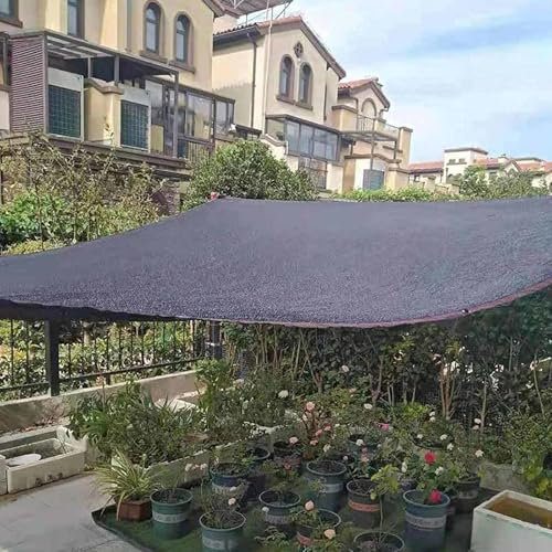 Telo Ombreggiante Beige 3x3 Occhiellato Tenda Ombreggiante Esterno tenda vela Tessuto Ombreggiante Traforato 90% Ombreggiatura Resistente UV per Giardino Esterno Terrazza Tetto,black-4x5m