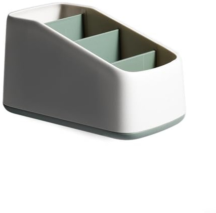 Aprilsunnyzone Estuche organizador de escritorio de 4 rejillas, para mandos a distancia, bolígrafos, llaves, soporte para control remoto de TV, caja de almacenamiento de mesa, compacto, ahorro de