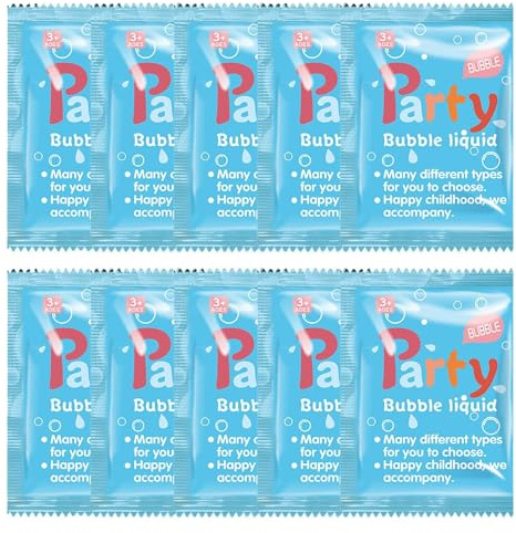 Blasenfüll-Lösung, Nachfüllpackung mit 10 Ersatzflüssigkeiten für Seifenblasenmaschine, 10 ml, Flüssigseife, tragbar und praktisch