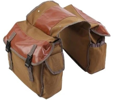SVTSTRQE Motorrad-Seitentasche Motorrad-Satteltasche wasserdichte Motorrad Packtaschen Rucksack Seitliche Werkzeugtasche Fahrrad Rücksitztasche(Khaki)