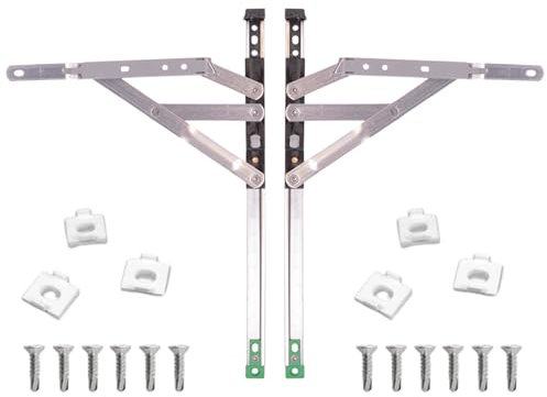 Horizon - Charnières à friction pour fenêtre - Vitrage à 90 degrés - En PVC - 13 mm - 17 mm - Acier inoxydable