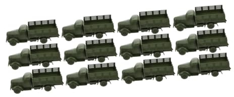 Gatuida 12pcs Military Vehicle Model Toys Truck Boys and Girls Toy for Table Play Sand Army Boys and Girls Supply