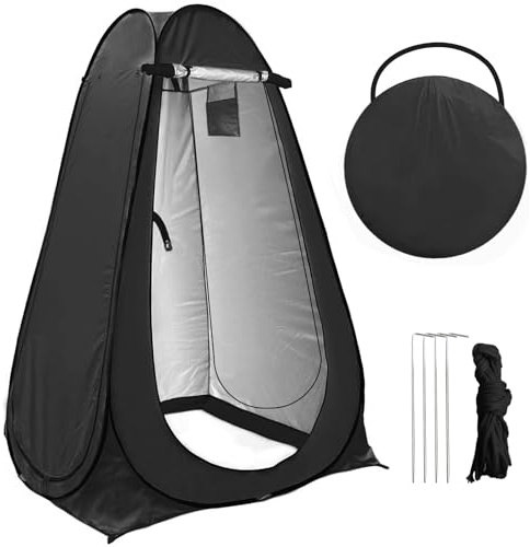 Exsink Pop Up Zelte,Toilettenzelt,Duschzelt,Mobile Outdoor WC Zelt, Wasserdichtem Polyester,Wasserdicht & Winddicht,UV-Schutz,für Baden, Outdoor,Camping, mit Tragetasche