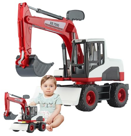 meccanica per bambini, grande pala meccanica con rotazione completa a 360 gradi, giocattolo per camion inerzia con e suoni, per ragazze ragazzi da 3 anni, regalo di compleanno Natale