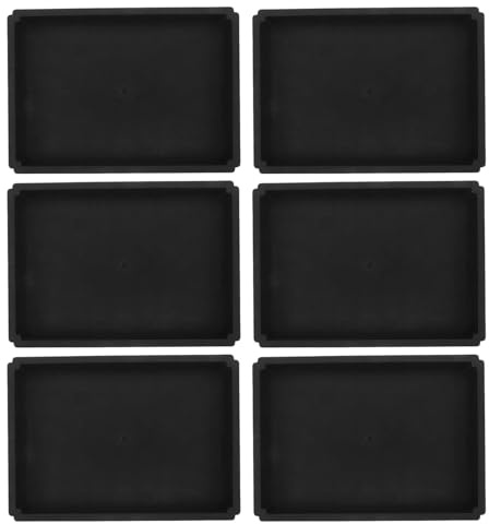 Yardenfun Sottovaso Rettangolare per Piante 6 Pezzi in Resina Spessa, Vassoio Raccogli Gocce per Vasi di Fiori e Bonsai, Sottovaso Antigoccia per Balconi, Scrivanie e Interni