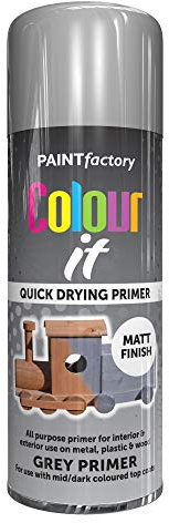 All Purpose Paint - Grey Primer 400 ml - Professional Matt Finish Spray Wood Color Paint