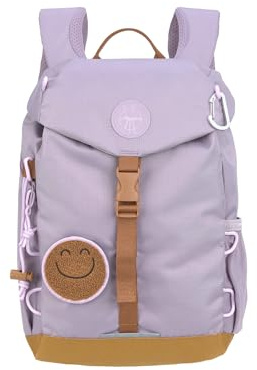 LÄSSIG Barnryggsäck dagisryggsäck vandringsryggsäck vattenavvisande, från 3 år, 9 liter/mini utomhus ryggsäck Little Gang Lilac, lila, modern