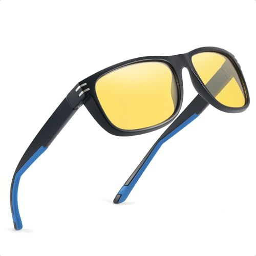 Myiaur Night Driving Glasses for Men&Women Polarised Anti Glare Glasses with Yellow Lenses for Enhanced Night Vision, Cycling & Running