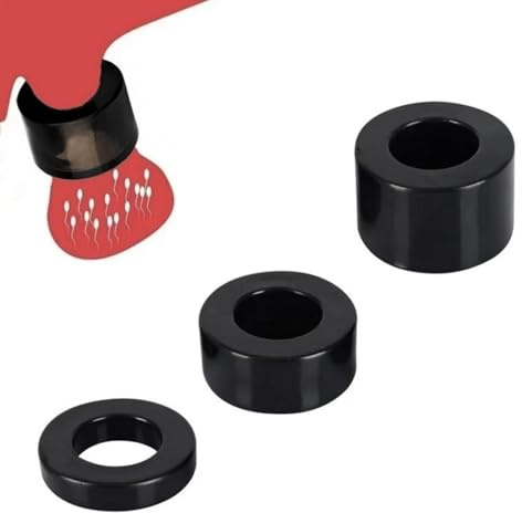 3 Sizes of Men's Lightweight delay Stretch rings-UKRF01 (Black)