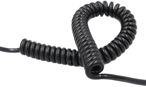 Câble électrique spiralé Extensible à Ressort, Câble spiralé à 7 conducteurs 22 AWG Extensible de 1 à 10 mètres, Fil d'extension à Ressort carré de 0,3 mm(Stretch 3 Meter)