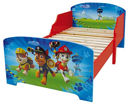 Fun House 712532 Kinderbett Paw Patrol, mit Latten aus Holz, MDF, blau, 140 x 70 x 59 cm