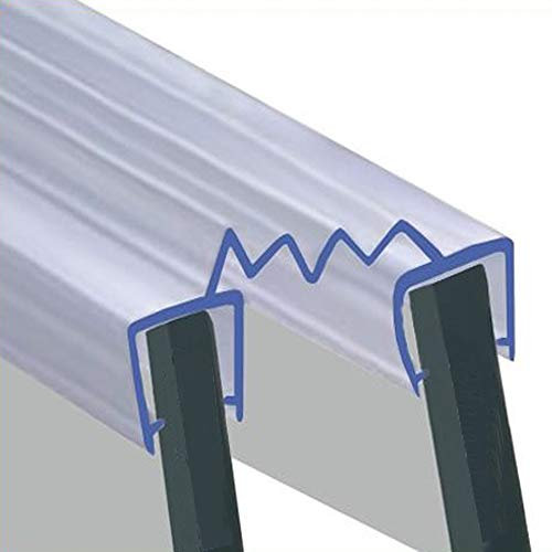Pivoting Double Shower Seal | Folding Middle Section | Fits 4-6mm Glass | BIF037 (200cm Length)