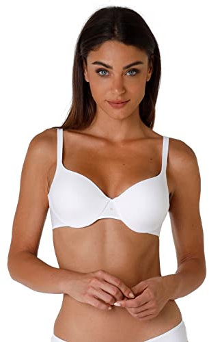 LOVABLE Reggiseno con Ferretto, Microfibra, Coppe Leggermente Imbottite e Senza Cuciture, Invisibilità e Comfort, Invisible Lift Supreme Donna, Bianco, 34 / 3C