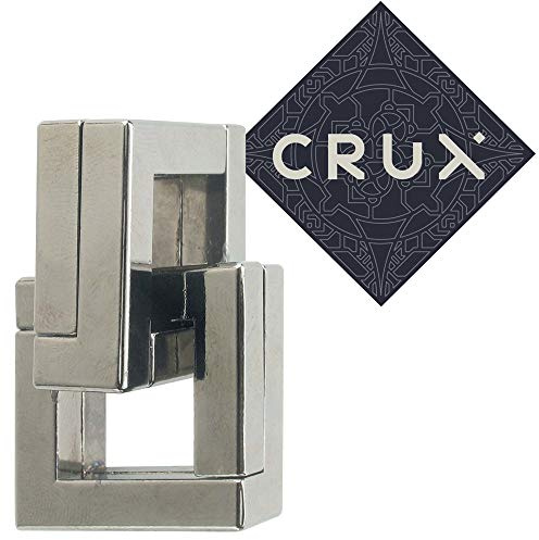 Hanayama Cast Quartet Puzzle - Level 6 of 6 - Grandmaster Difficulty - Includes Crux Sticker