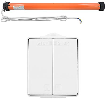 3T-MOTORS Markisenmotor Set 3T45-30B + AP-Schalter (Zugkraft 30 Nm/60 kg) für 63 mm Markisenwelle, zum Nachrüsten bei Markisen bis 3 m Ausladung, einfache Montage mit Zubehör, Markisenantrieb